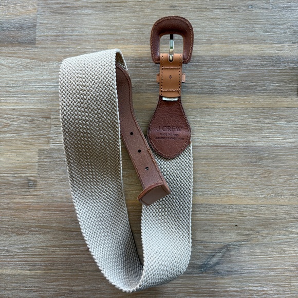 J Crew Woven Cord and Leather Belt - Picture 2 of 2